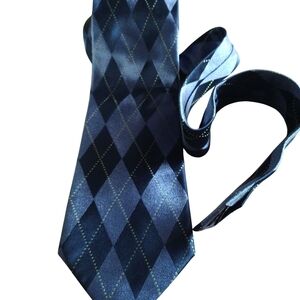 Geoffrey Beene Navy Argyle Tie